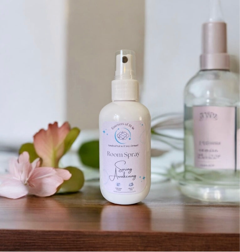 Spring Awakening Room Spray - Eco-conscious, vegan, cruelty free Spanish cleaning-inspired home fragrance. Highly scented, long lasting luxury handcrafted in St Ives, Cornwall.