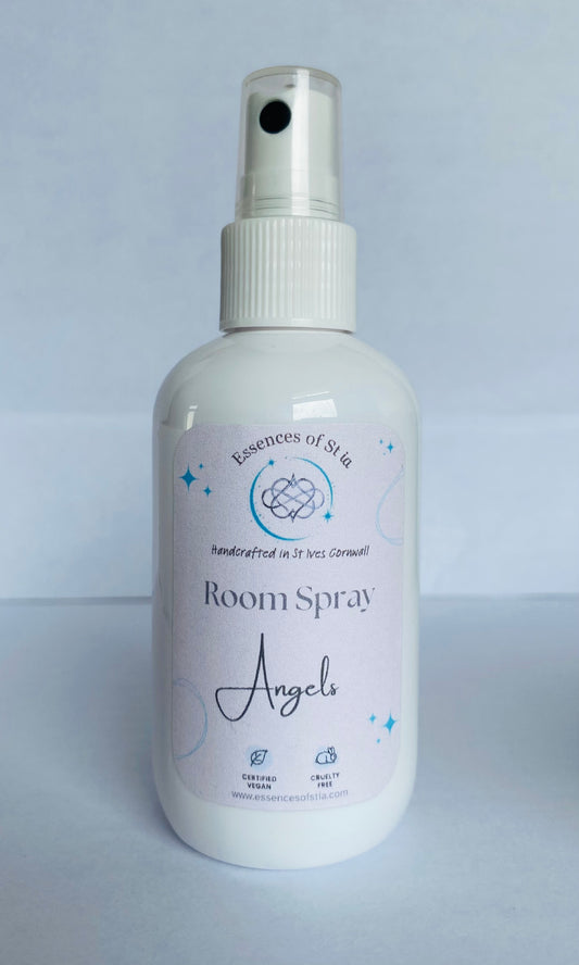 Angels Room Spray - A designer perfume-inspired scent. Eco-luxury, highly scented, long lasting home fragrance housed in an eco-conscious PET bottle.