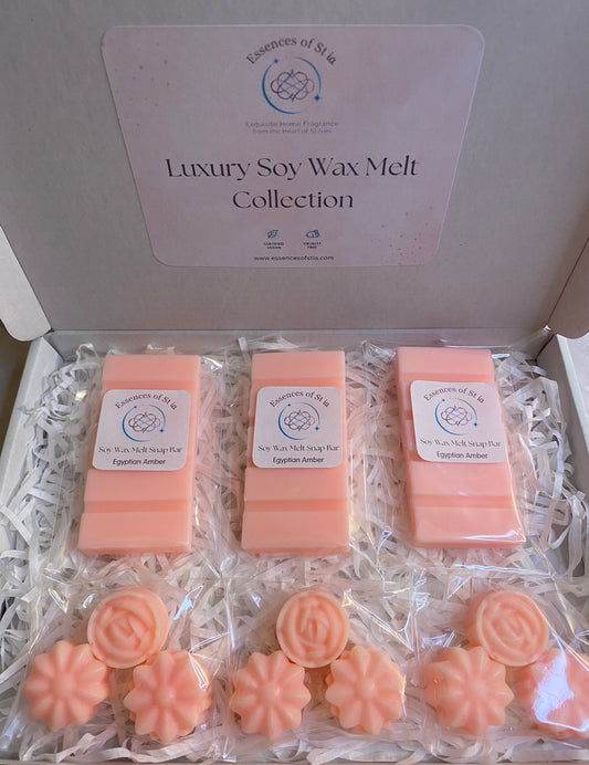 Egyptian Amber Soy Wax Melt Collection | Luxury Gift Set | Highly Scented | Long Lasting | Essences of St ia