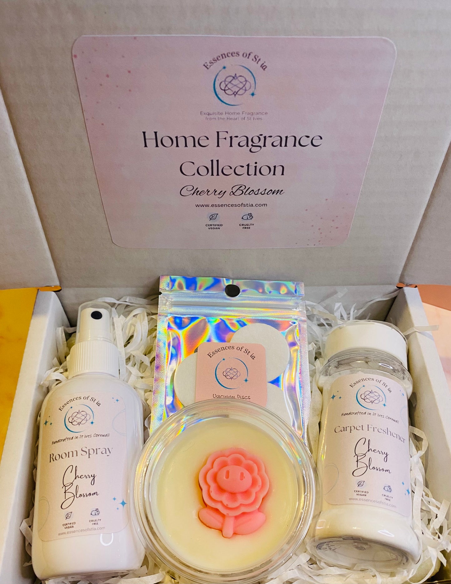 Cherry Blossom Home Fragrance Collection | Highly Scented Long-Lasting Vegan | Luxury Gift Set by Essences of St ia