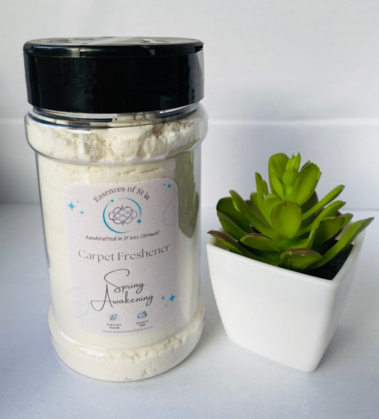 Spring Awakening Carpet Freshener - Long lasting, vegan, cruelty free freshener. Highly scented, eco-luxury handmade in St Ives, Cornwall. 
