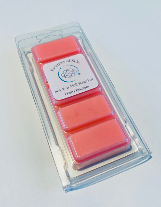 Cherry Blossom Soy Wax Melt Snap Bar (50g) | Highly Scented Long Lasting Vegan Cruelty Free | Essences of St ia