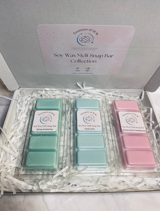 Soy Wax Melt Snap Bar Collection | Highly Scented | Long Lasting | Essences of St ia