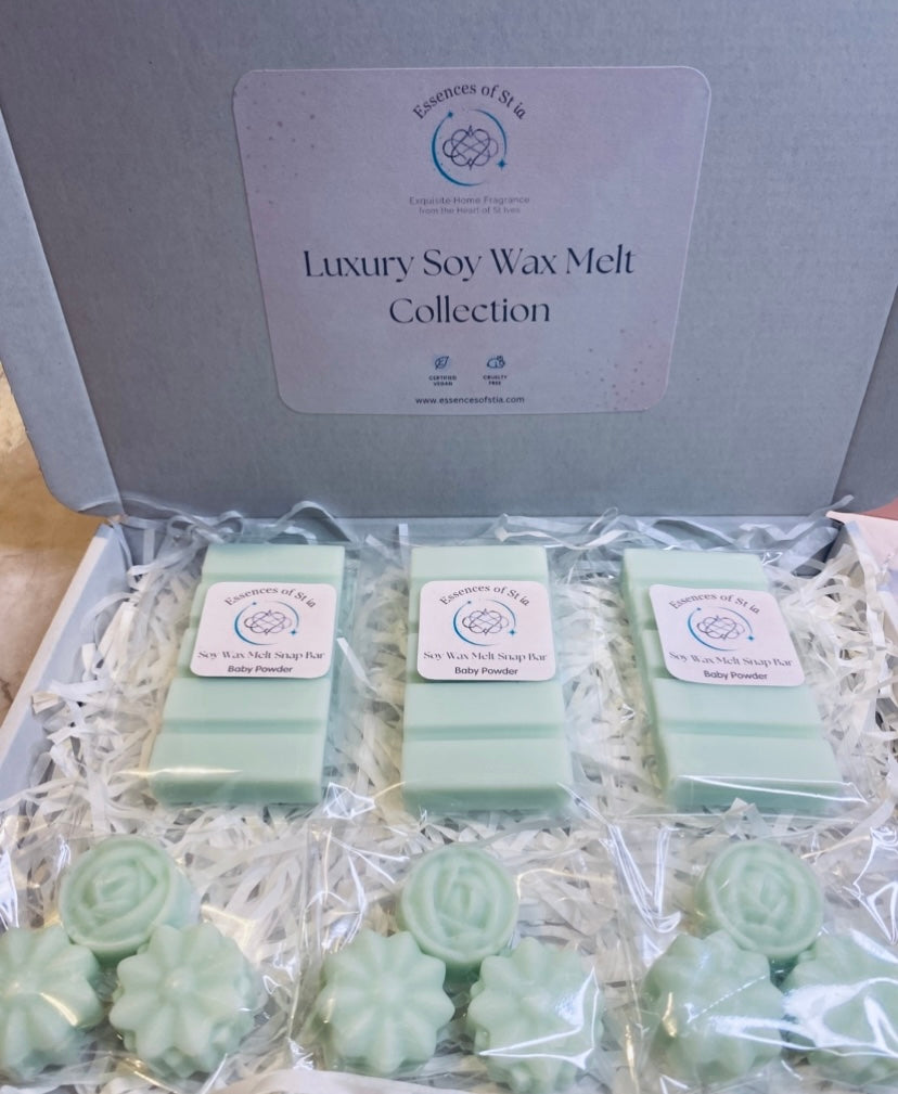 Baby Powder Soy Wax Melt Collection | Luxury Gift Set | Highly Scented | Long Lasting | Essences of St ia