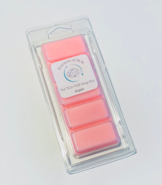 Angels Soy Wax Melt Snap Bar (50g) | Highly Scented Long Lasting Vegan Cruelty Free | Essences of St ia