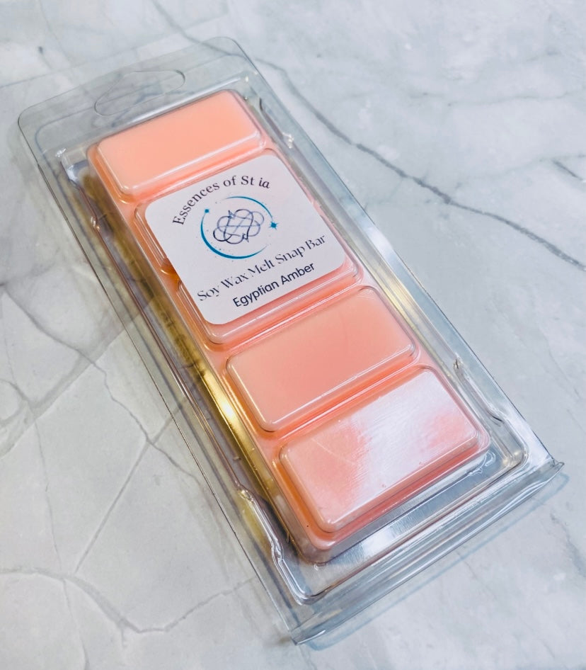 Egyptian Amber Soy Wax Melt Snap Bar (50g) | Highly Scented Long Lasting Vegan Cruelty Free | Essences of St ia