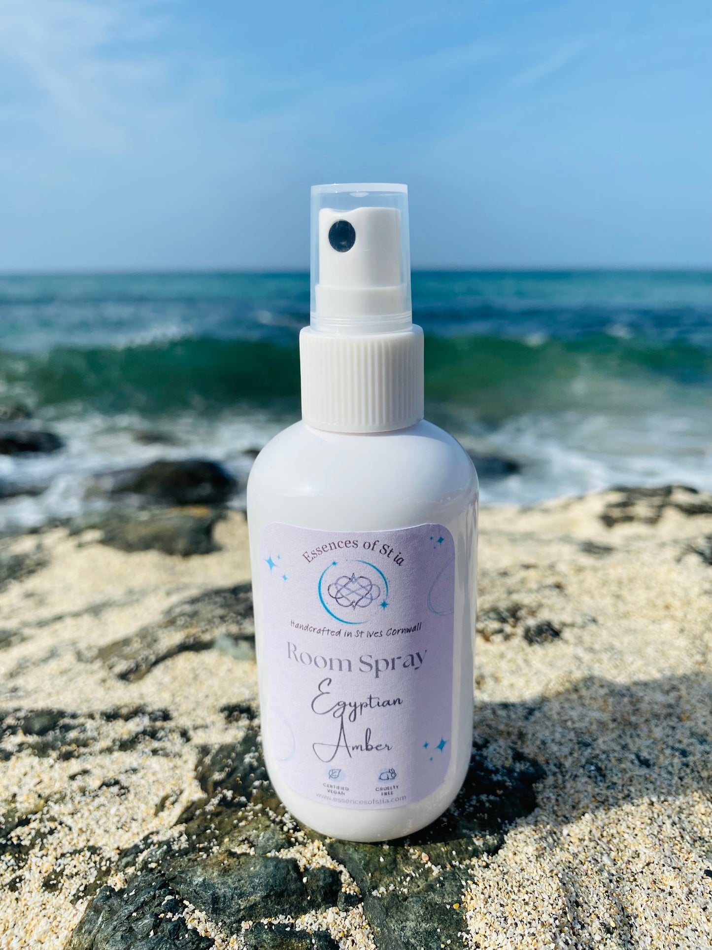Egyptian Amber Room Spray - Luxurious warm, rich home fragrance from the heart of St Ives, Cornwall. Highly scented, long lasting, vegan friendly and cruelty Free. 