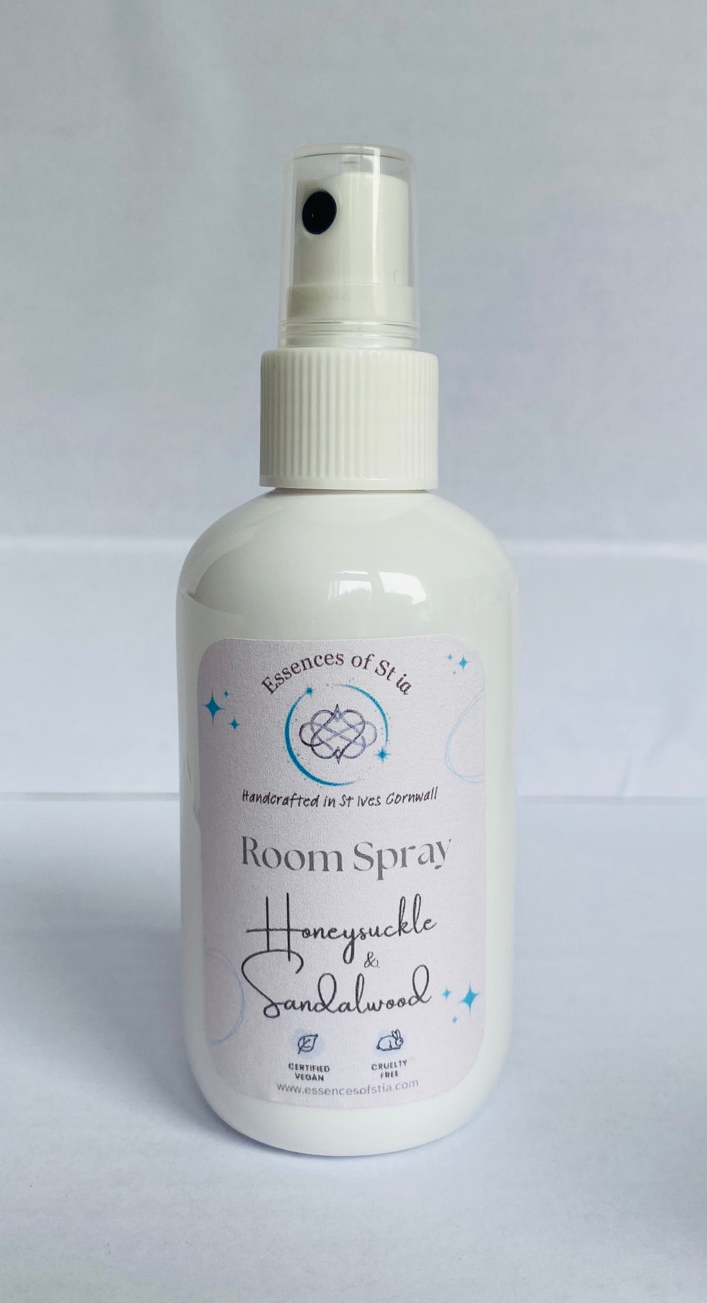 Honeysuckle and Sandalwood Room Spray - A floral, woody laundry-inspired scent. Eco-luxury, highly scented, long lasting home fragrance housed in an eco-conscious PET bottle. 