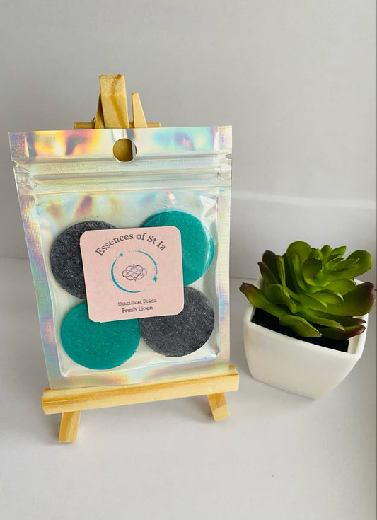 Fresh Linen Vacuum Discs (Pack of 4) – Highly Scented, Long-Lasting & Vegan | Handmade in St Ives